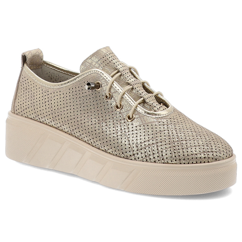 Złote Sneakersy Artiker Modne Obuwie Damskie