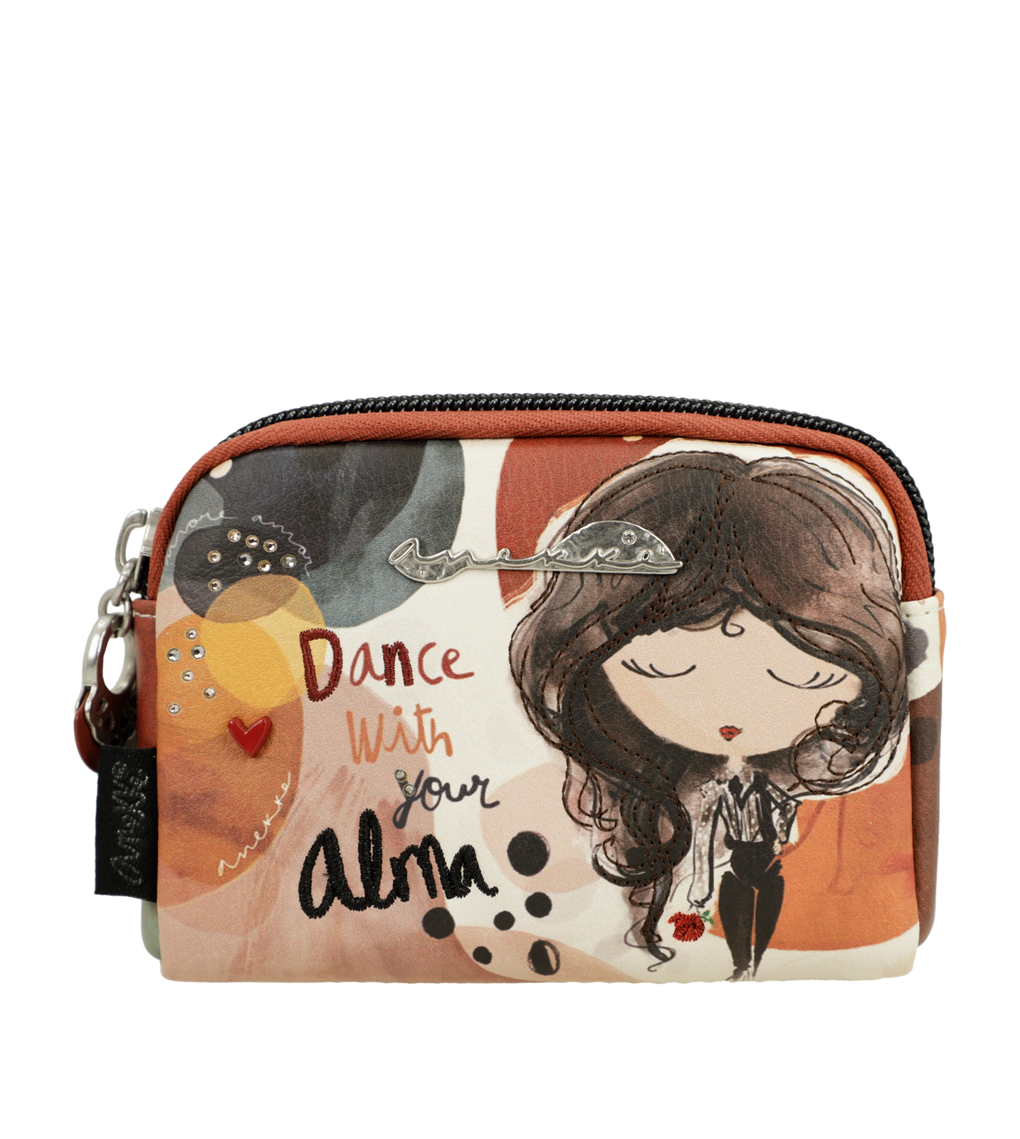 Pomarańczowa Damska Portmonetka Na Klucze Anekke Z Laleczką