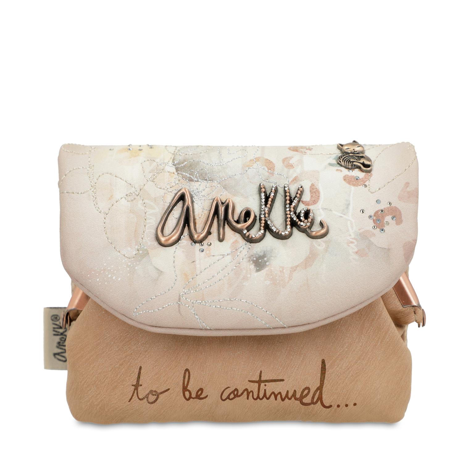 Beżowa Mała Damska Portmonetka Anekke