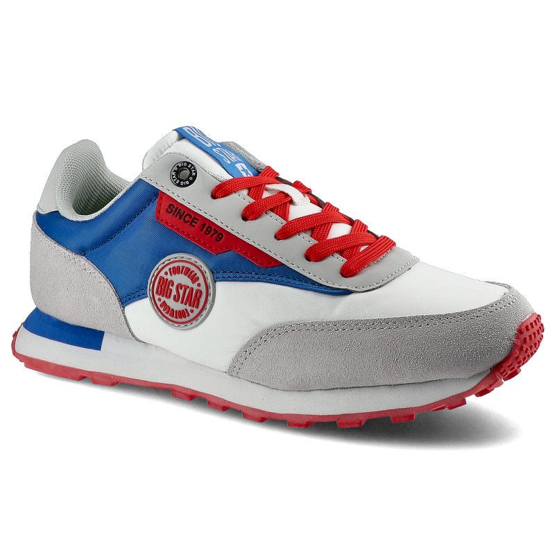 Sneakersy damskie Big Star, sznurowany fason cholewka z materiałów łączonych – tekstylna z elementami syntetycznymi niska cholewka przed kostkę sport