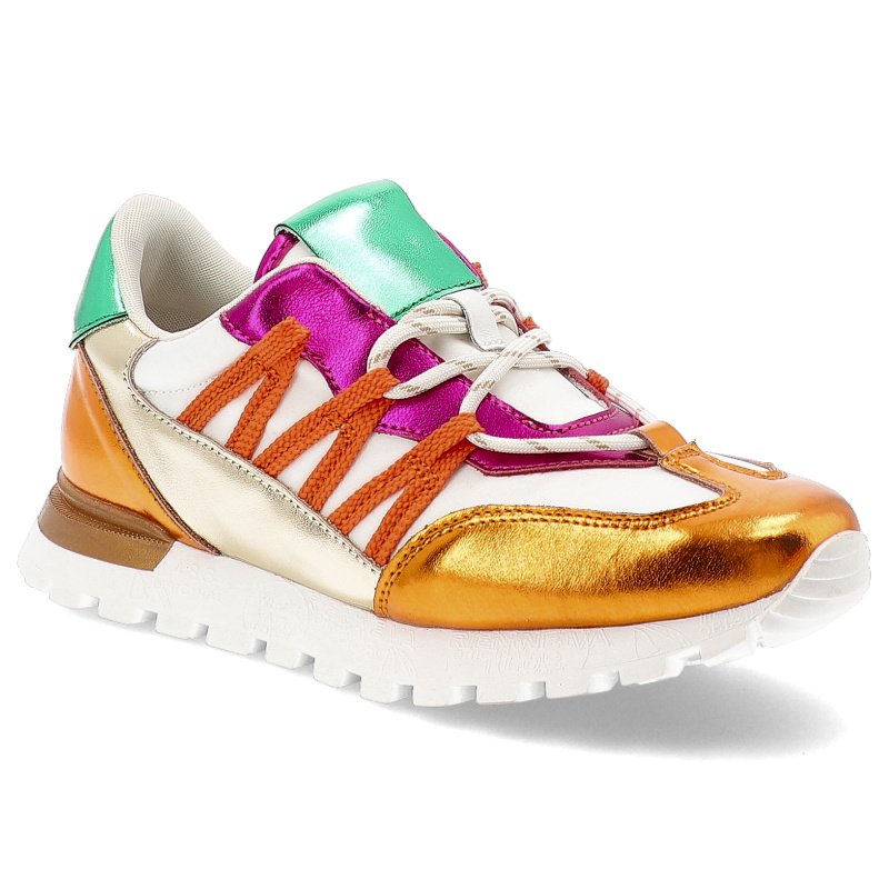 Pomarańczowe Sneakersy Artiker Wygodne Sportowe Obuwie Damskie