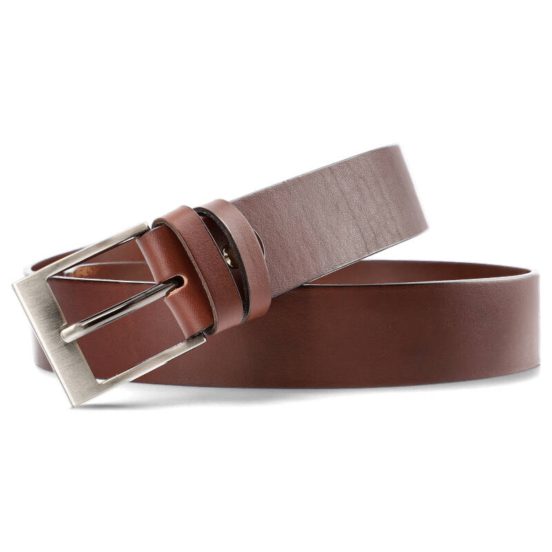 Brązowy Skórzany Pasek Męski Armodo