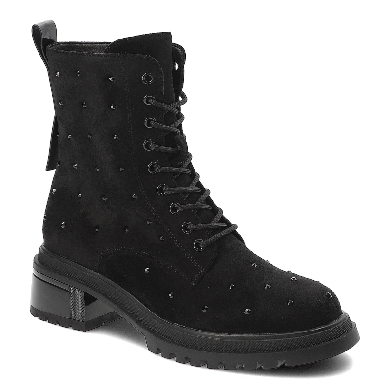 Czarne Botki S.Barski Stylowe Obuwie Damskie