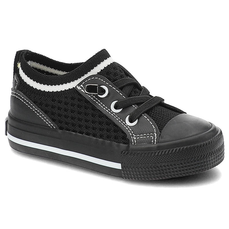 Trampki damskie Big Star, materiał tekstylny i syntetyczny z przewiewną cholewką elastycznym wykończeniem, czarne, JJ374396