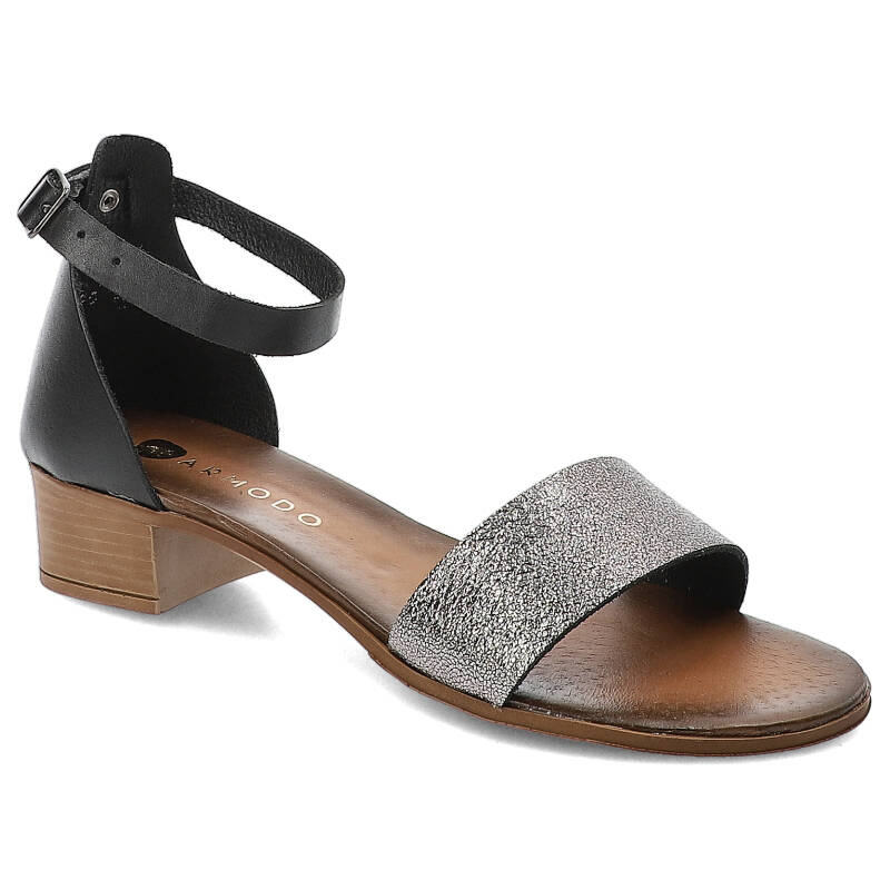 Czarne Sandały Armodo Eleganckie Obuwie Damskie