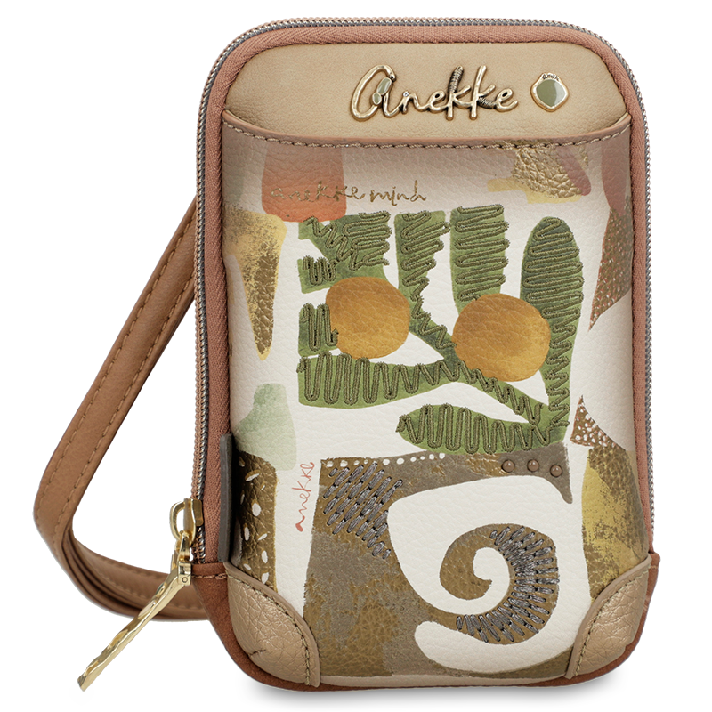 Torebka damskie Anekke, na telefon z zapięciem i regulowanym paskiem na ramię, multikolor, 42713-911