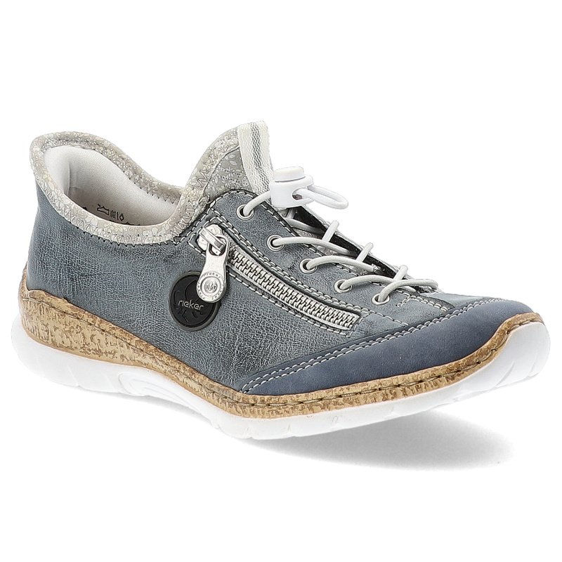 Niebieskie Półbuty Rieker Wsuwane Obuwie Damskie Antistress