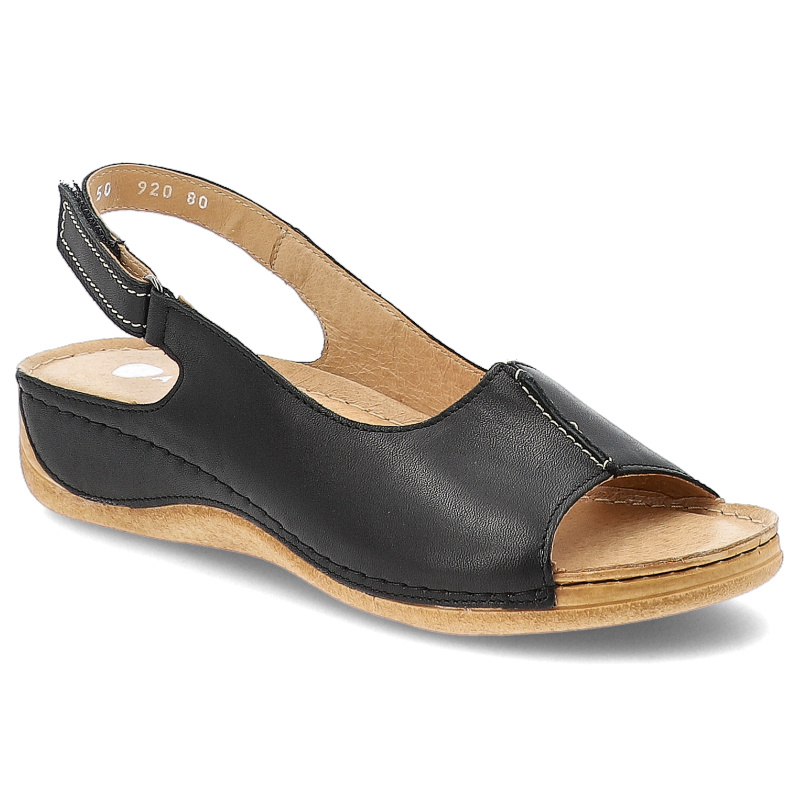 Czarne Sandały Armodo Płaskie Obuwie Damskie