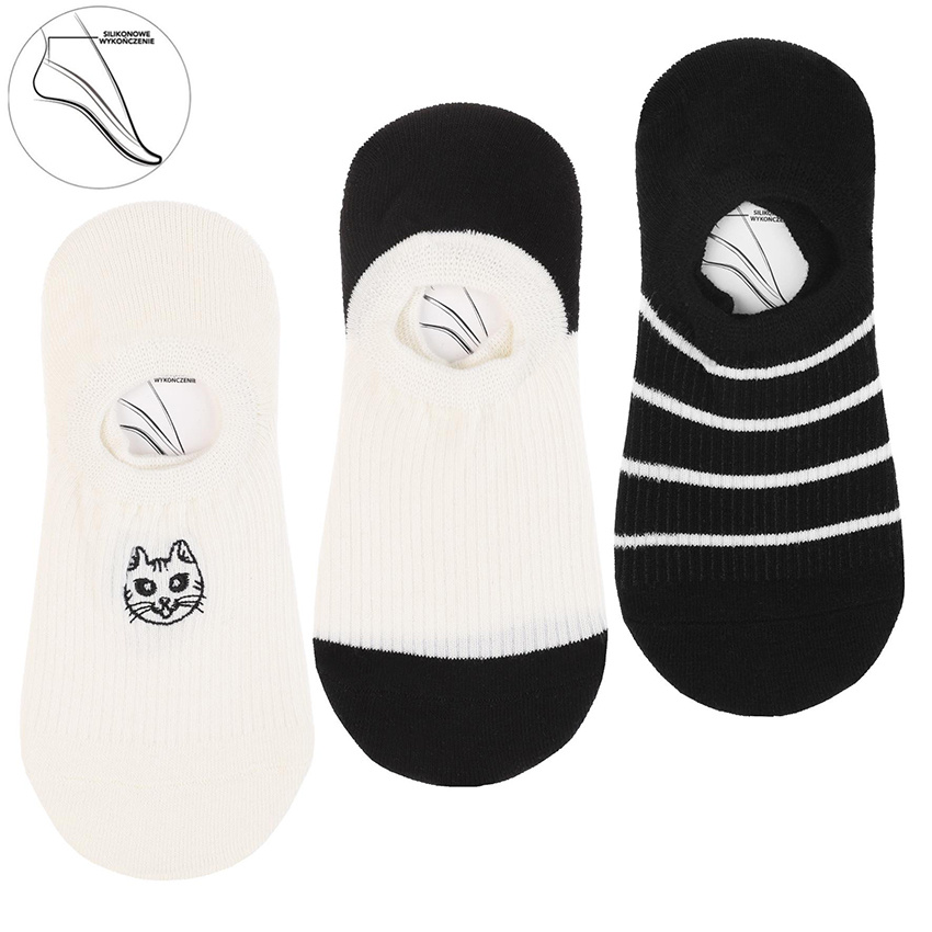 Krótkie Damskie Stopki Moraj Mix Kolor 3 Pary