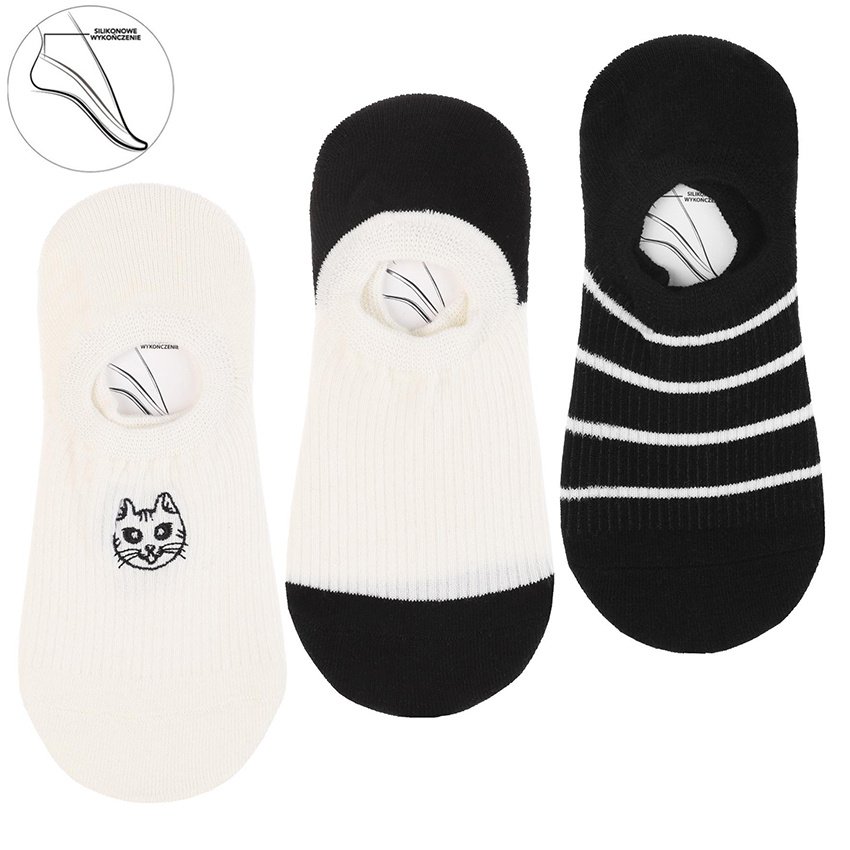 Krótkie Damskie Stopki Moraj Mix Kolor 3 Pary