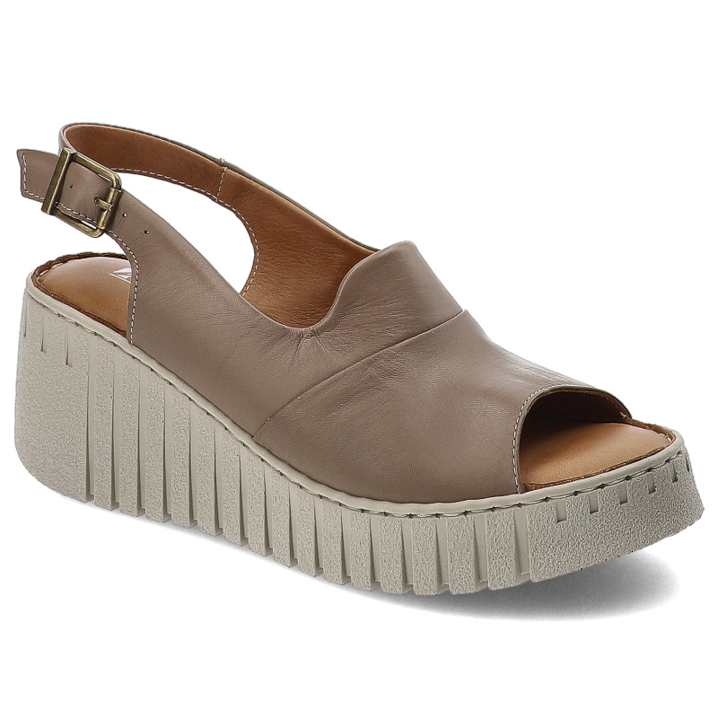 Brązowe Sandały Artiker Wygodne Obuwie Damskie