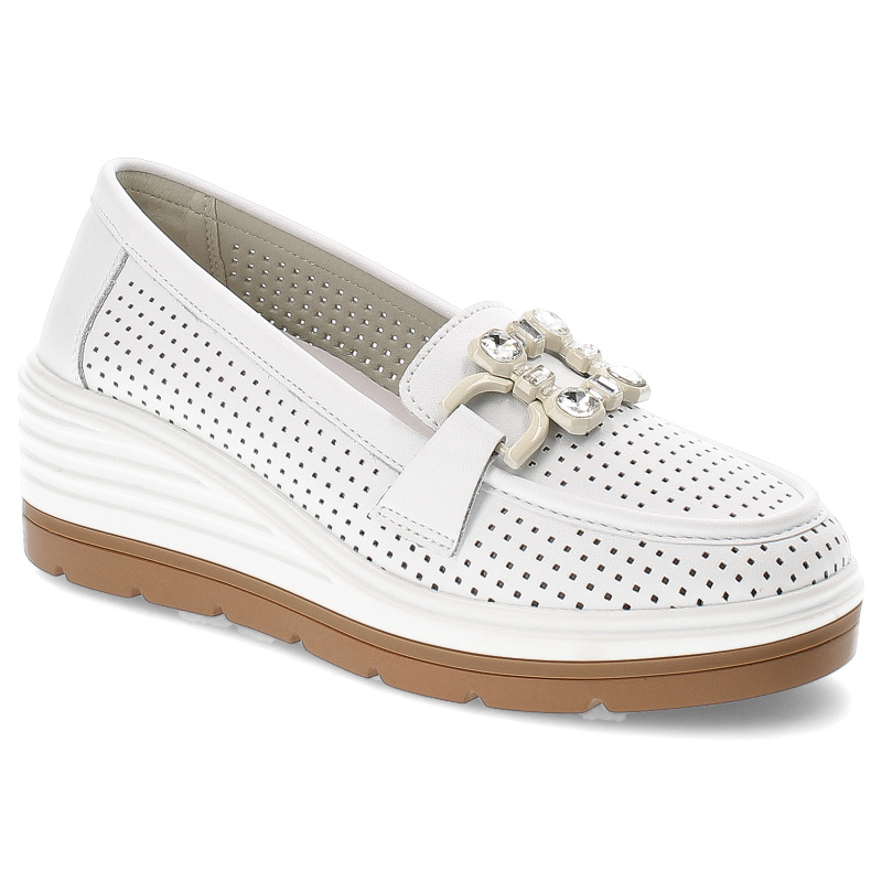 Białe Półbuty Artiker Stylowe Obuwie Damskie