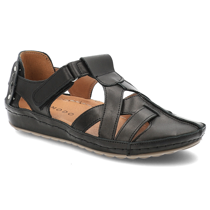 Czarne Sandały Armodo Wygodne Obuwie Damskie