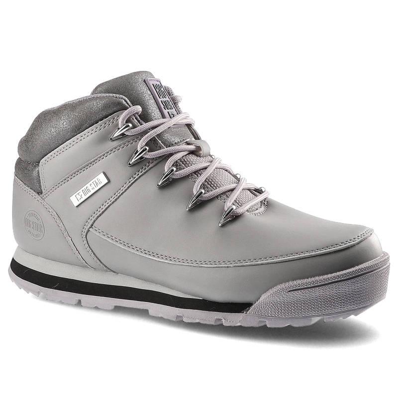 Trekkingi damskie Big Star, sznurowany fason podwyższona cholewka wzmocniony nosek i pięta solidna podeszwa z bieżnikiem, fioletowe, GG274496-J