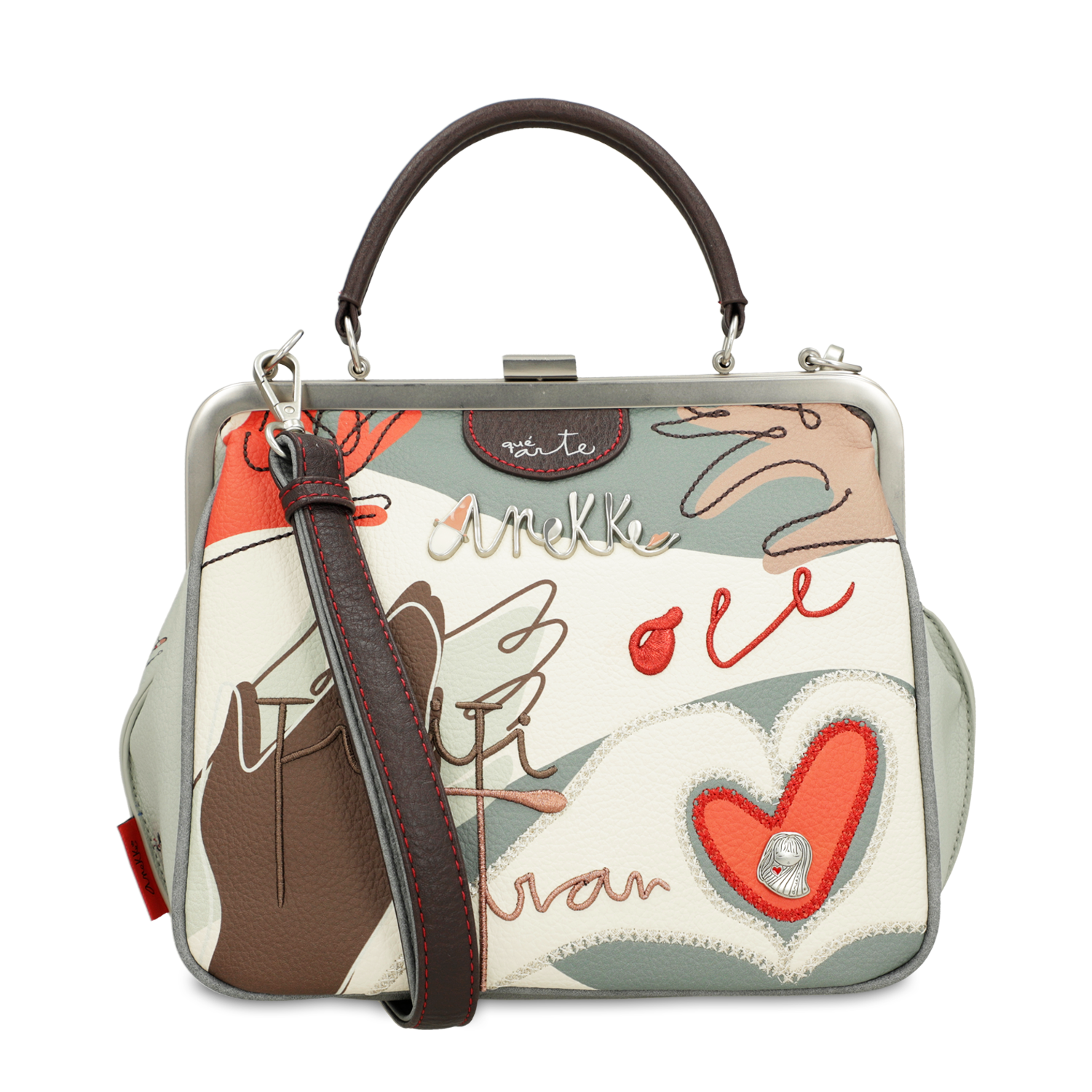 Szara Torebka Anekke Modny Kuferek Damski