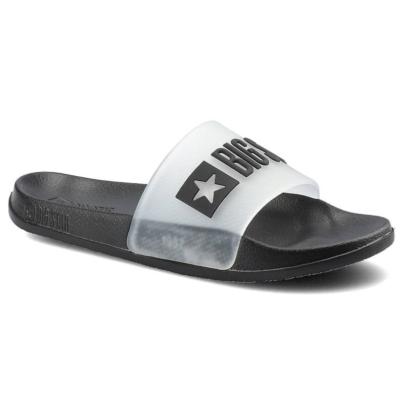 Klapki damskie Big Star, wsuwane basenowe klapki z tworzywa, czarne, FF274A200-906