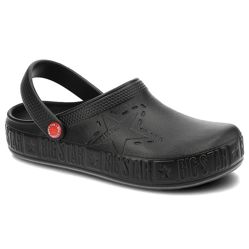 Klapki damskie Big Star, cholewka z tworzywa wsuwana konstrukcja profilowana wkładka gruba podeszwa, czarny, II275001