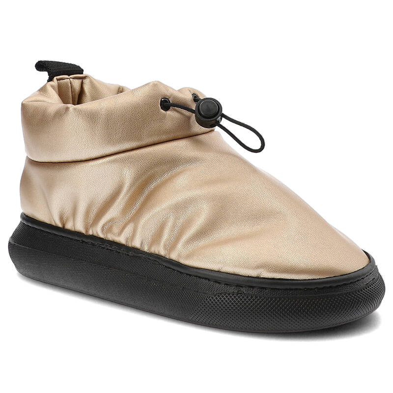 Złote Botki Venezia Ocieplane Buty Damskie