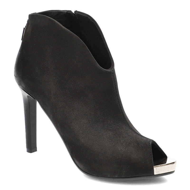 Botki damskie Carinii, eleganckie i na szpilce, czarne, B3874_360-000-000-C23