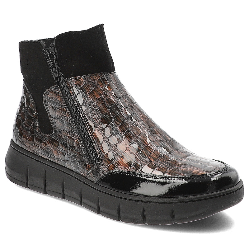 Brązowe Botki Armodo Modne Obuwie Damskie