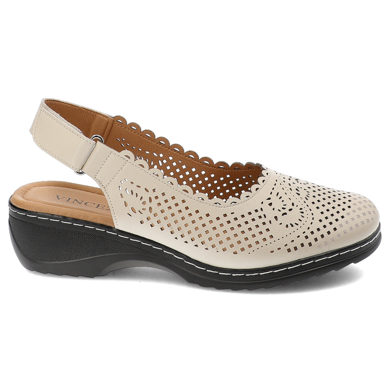 Beżowe Sandały Vinceza Wygodne Obuwie Damskie