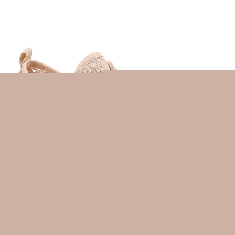 Trampki damskie Big Star, sznurowany wykonany z materiału z ażurowymi wycięciami na cholewce gumowa podeszwa w jednolitym kolorze, nude, JJ374006