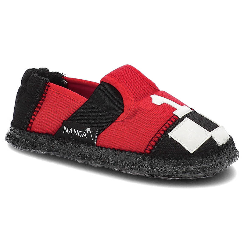Kapcie dziecięce Nanga, miękka tekstylna cholewka z elastyczną wstawką lekka i elastyczna podeszwa, rot, 18-0374