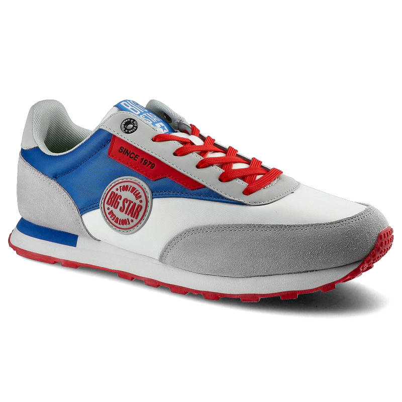 Sneakersy damskie Big Star, sznurowany fason cholewka z materiałów łączonych – tekstylna z elementami syntetycznymi niska cholewka przed kostkę sport