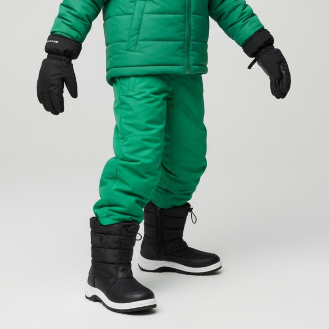 Śniegowce damskie Big Star, cholewka z materiału tekstylnego z pikowanym wykończeniem i regulacją u góry gruba podeszwa z kontrastowym paskiem i wyra