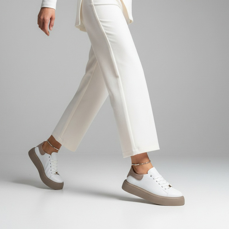 Białe Sneakersy Filippo Sportowe Buty Damskie