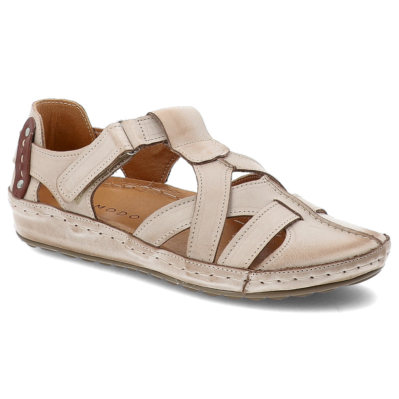 Beżowe Sandały Armodo Wygodne Obuwie Damskie
