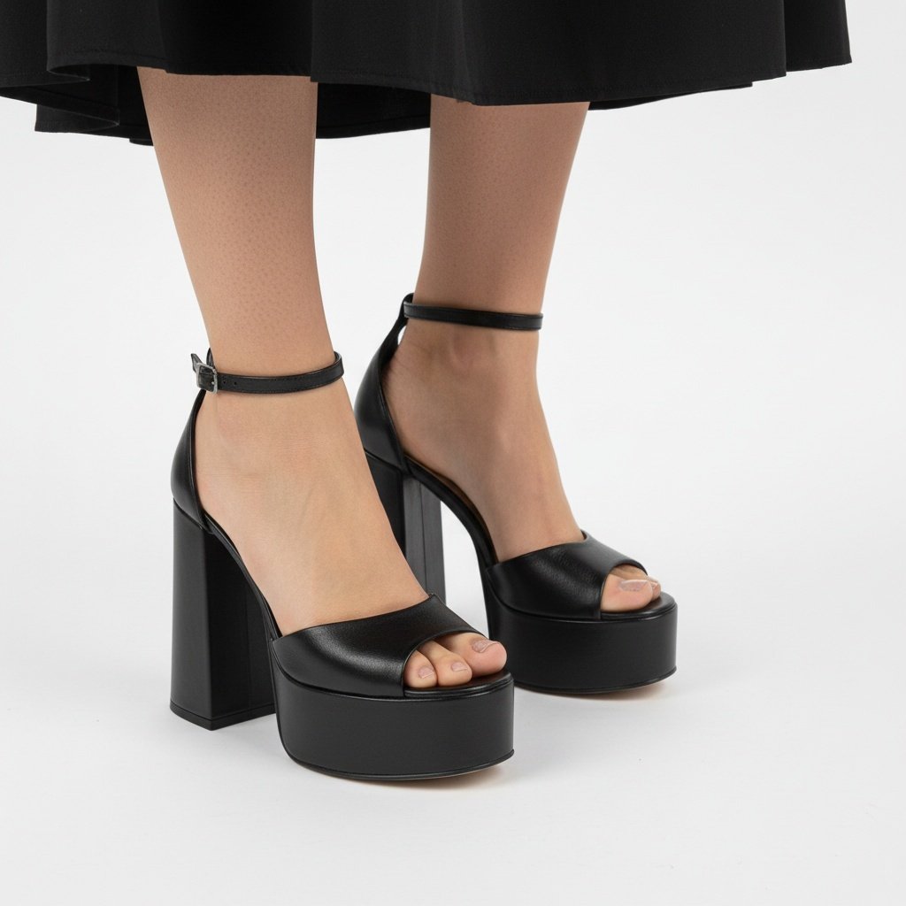 Czarne Sandały Armodo Damskie Buty Na Obcasie