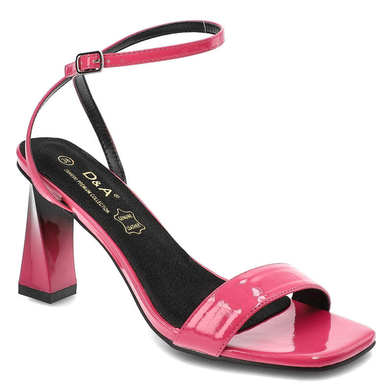 Różowe Sandały S.Barski Eleganckie Buty Na Słupku