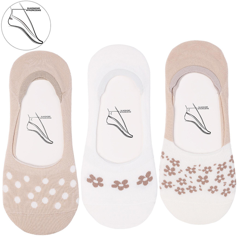 Wzorzyste Stopki Damskie Moraj 3 Pary