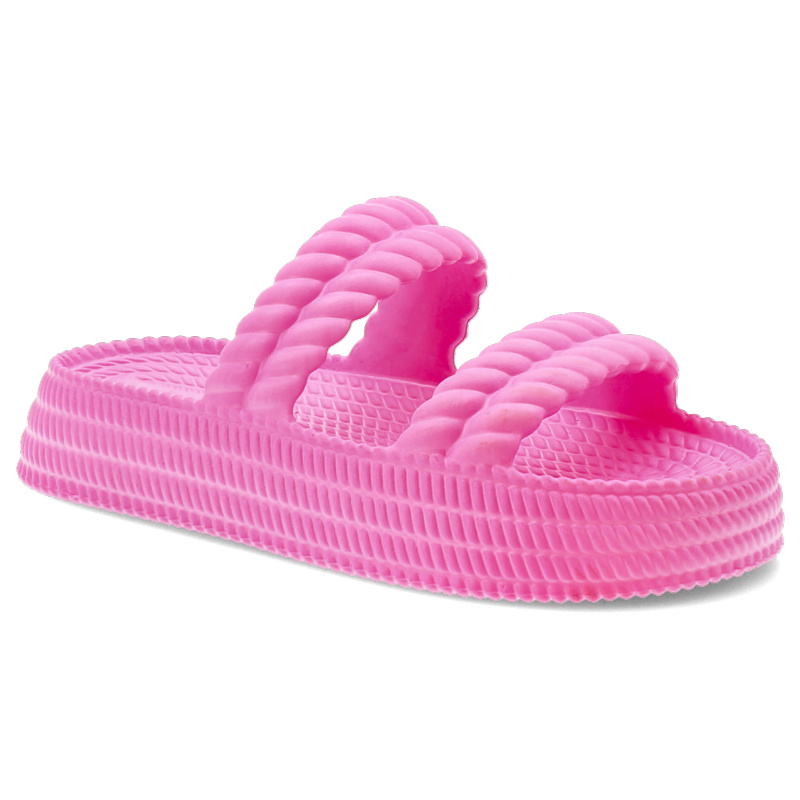 Różowe Klapki S.Barski Modne Obuwie Damskie