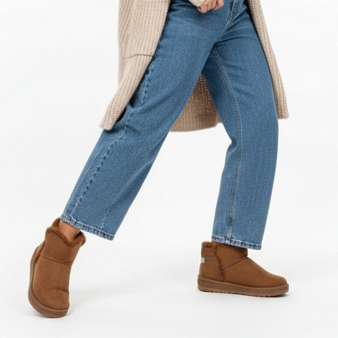 Brązowe Śniegowce Big Star Modne Ocieplane Buty Damskie