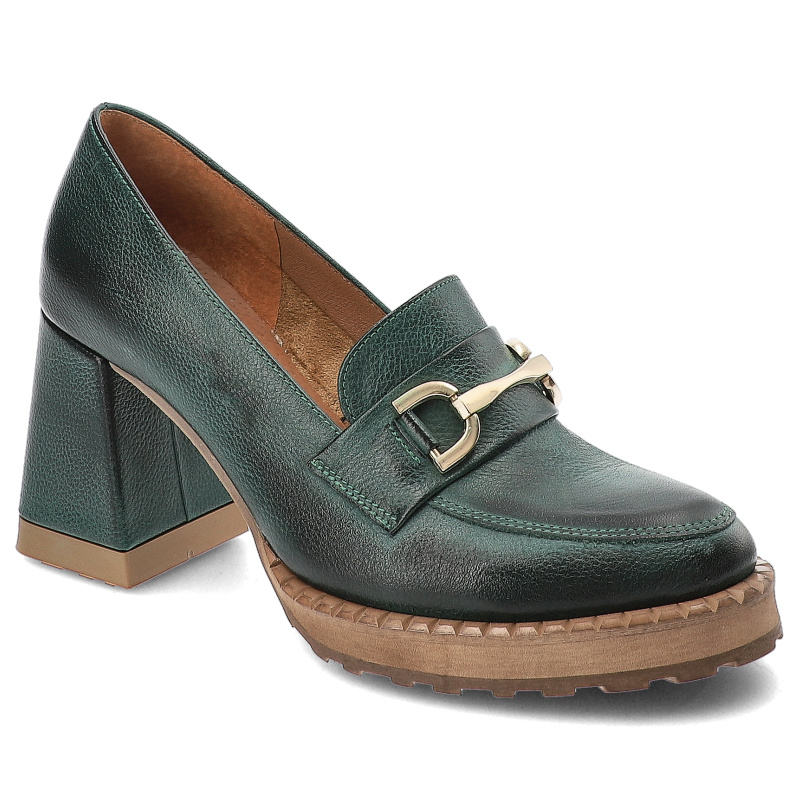 Zielone Półbuty Armodo Eleganckie Obuwie Damskie