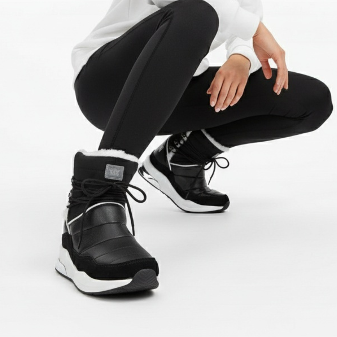 Botki damskie Big Star, ocieplane sznurowane ze skóry naturalnej zamszu i skóry ekologicznej na miękkiej podeszwie, czarne, II274279