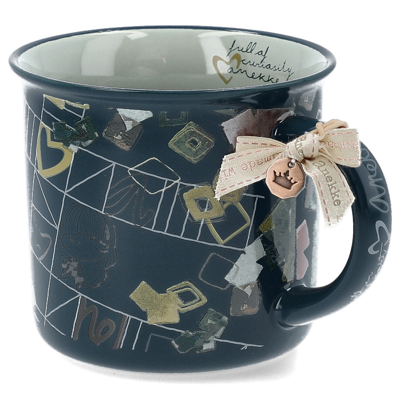 Kubek Anekke, porcelanowy bogato zdobiony na prezent kolekcjonerski, kolorowy, 41475-102