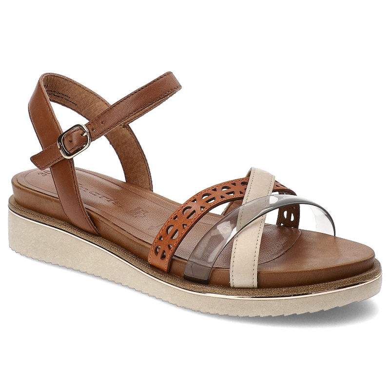 Brązowe Sandały Tamaris Stylowe Obuwie Damskie