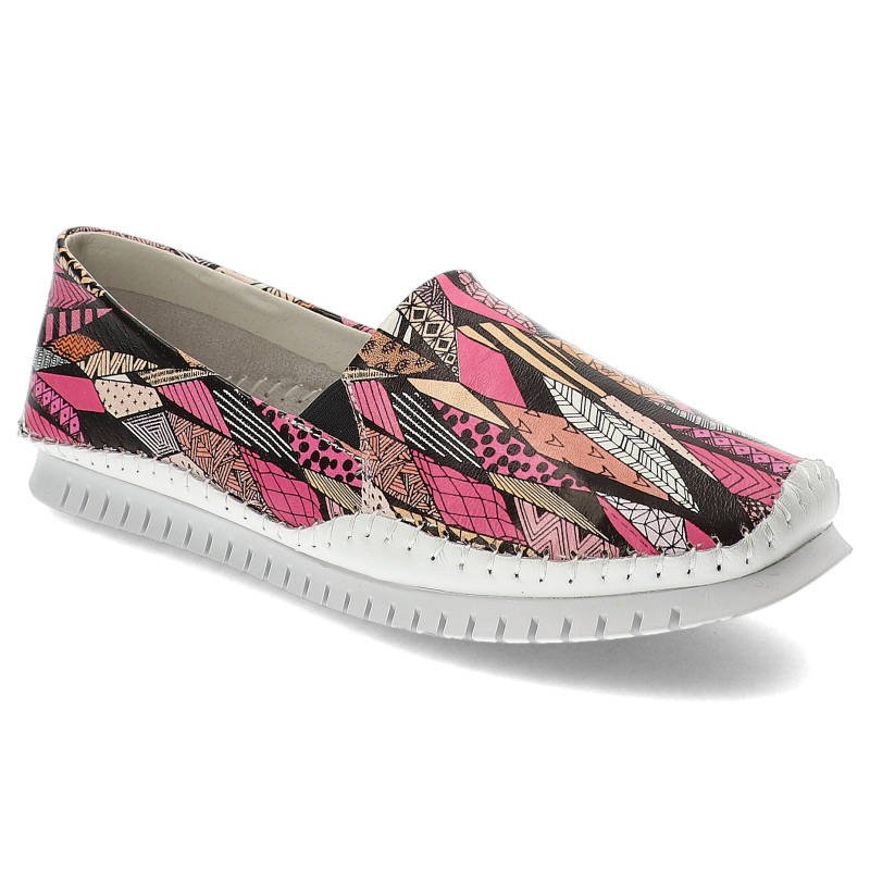 Różowe Półbuty Artiker Lekkie Obuwie Damskie