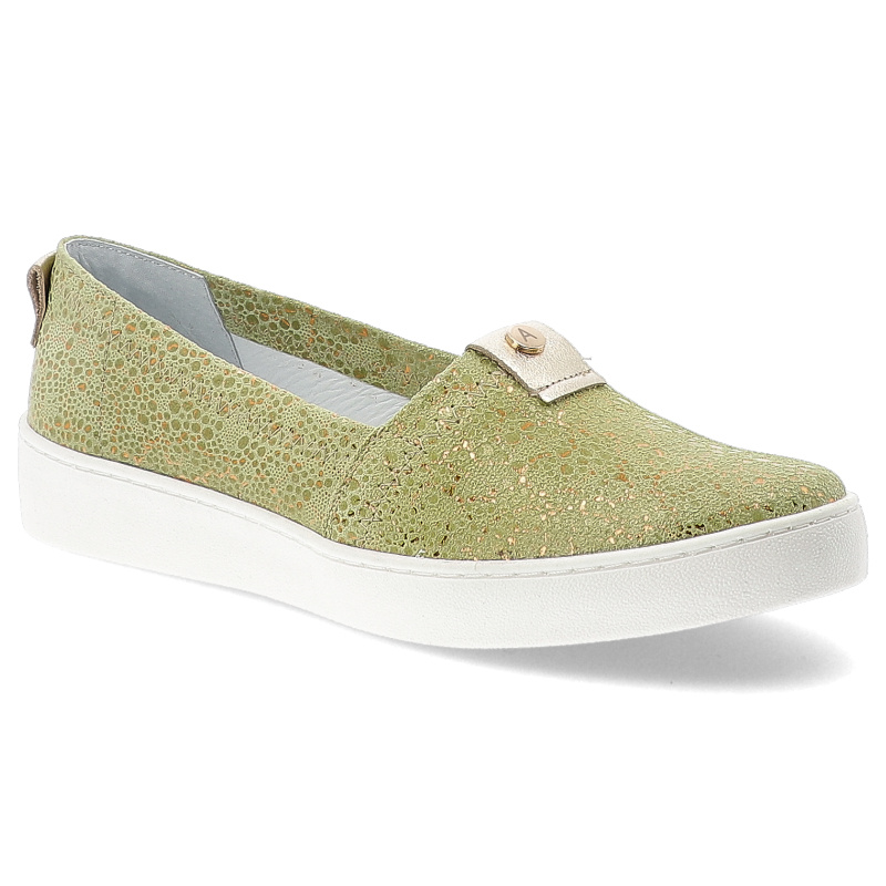 Zielone Półbuty Armodo Modne Obuwie Damskie