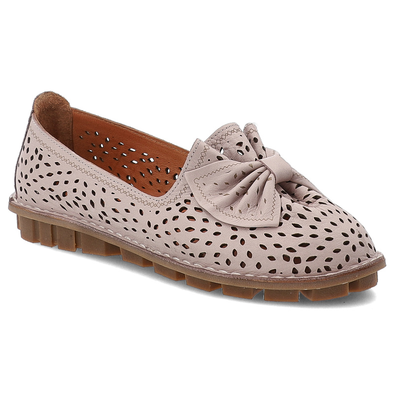 Różowe Półbuty Artiker Modne Wsuwane Obuwie Damskie