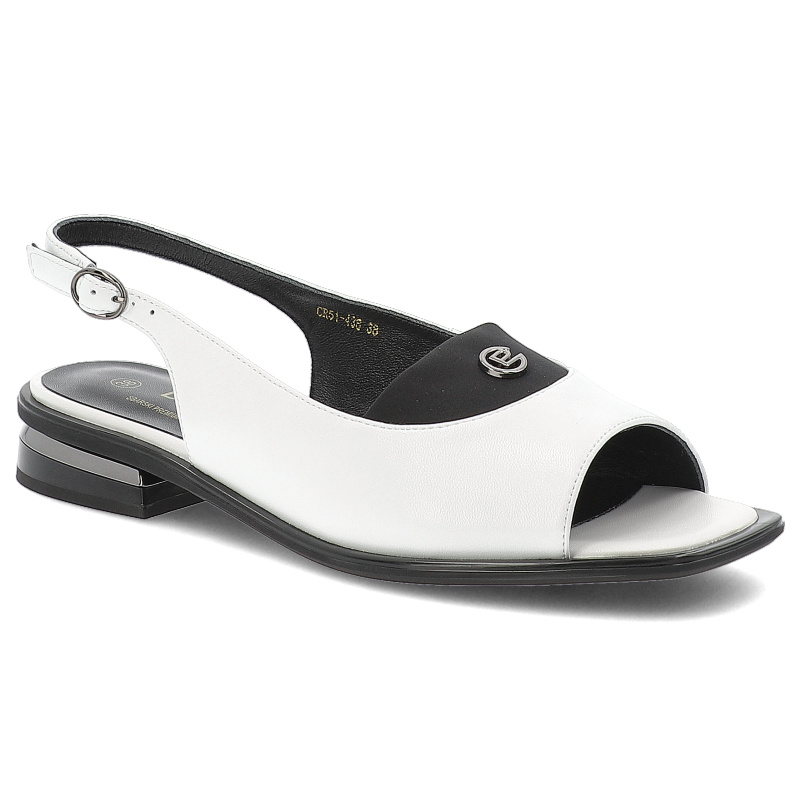 Białe Sandały S.Barski Modne Obuwie Damskie