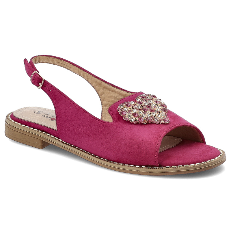 Różowe Sandały S.Barski Modne Obuwie Damskie