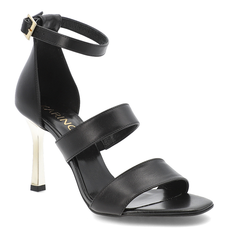 Czarne Sandały Karino Obuwie Damskie Na Eleganckiej Szpilce