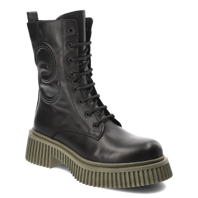 Czarne Botki Bombonella Ocieplane Obuwie Damskie