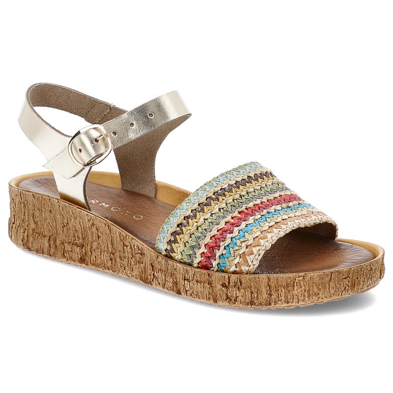 Złote Sandały Armodo Wygodne Obuwie Damskie W Stylu Boho