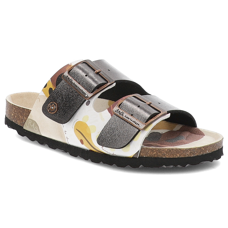 Czarne Klapki Anekke Modne Oryginalne Obuwie Damskie