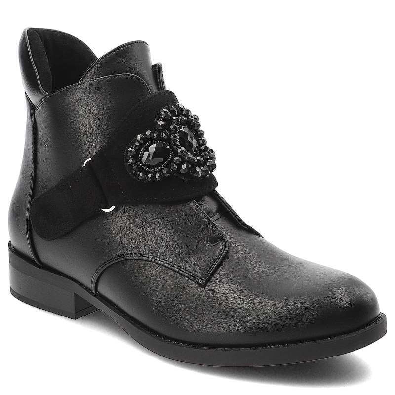 Czarne Botki S.Barski Modne Obuwie Damskie